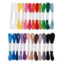 24 Fils À Broder En Coton - Multicolore - Rico Design