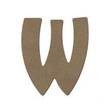 Lettre Majuscule W En Bois Mdf À Décorer - 15 Cm - Gomille