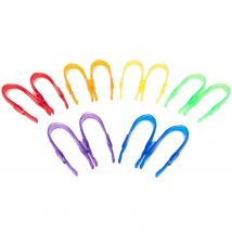 12 Pinces Colorées Translucides - TickiT