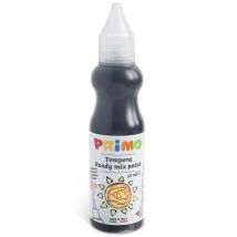 Lot De 12 Flacons Ergonomique 50ml Peinture Gouache Noir Primo - Primo