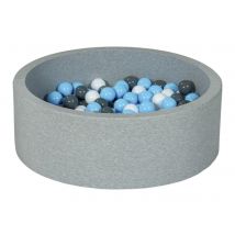 Piscine À Balles Blanc, Bleu Clair, Gris – 200 Balles - Velinda