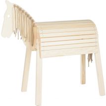 Cheval De Jardin Bois Massif Naturel - Velinda