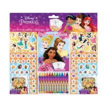 Set 500 Pièces Coloriage, Crayons De Couleur & Stickers - Princesses Disney - Cadeaux-et-anniversaire.com