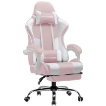 Chaise De Gaming Ergonomique Gtplayer - Tissu - Gt800a - Rose - 50x50x125 Cm - Gtplayer