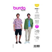 Patron Burda 5842 - Chemises Pour Hommes Du 48 Au 58 Fr Taille N°fr 48-58