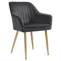 Chaise De Salle À Manger Fauteuil De Cuisine En Velours Siège Pieds - - PAS DE MARQUE -