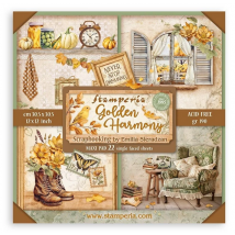 Pochette De 22 Feuilles Recto Stamperia Golden Harmony Scrapbooking