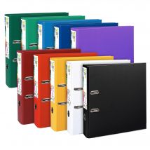 Classeur À Levier Prem'touch Intérieur Et Extérieur En Polypropylène - Dos 80mm - A4 Maxi - Couleurs Assorties - Exacompta