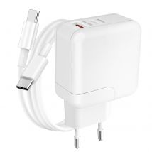 Linq Chargeur Usb Quick Charge 18w Et Usb-c Power Delivery 30w Avec Câble Type C Blanc