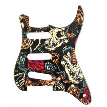 Pickguard Vintage Flash Tatoo Pour Fender Stratocaster 11 Trous, 1964-present