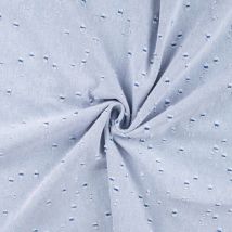 Tissu Denim Jeans Coton Plumetis Bleu - Au Mètre - Craftine