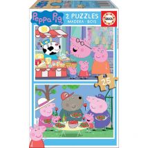 Puzzle En Bois - Peppa Pig Et Ses Amis - 2 X 25 Pièces - Dès 3 Ans - Educa - Educa Borras