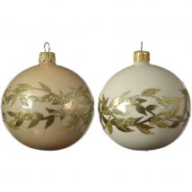 1 Boule Double Contour Feuilles - Blanc - Annikids