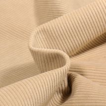 Tissu Velours D'Ameublement Côtelé Lena Beige - Craftine