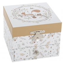 Boite A Musique Cube Ecureuil Dans La Prairie - - Trousselier