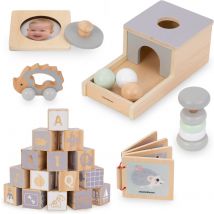 Jeux Éveil Sensoriel Montessori En Bois, Boîte Éducative Enfant, 6 Jouets Éducatifs - Mamabrum