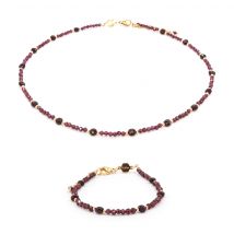 Collier Et Bracelet Paloma En Pierres Grenat - SLOYA