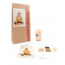 Kit Tricot Valise Maternité Flora Beige Rose 6m - Pingouin