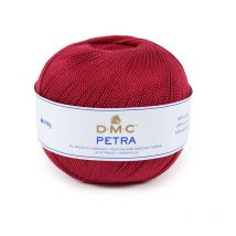 Pelote De Laine - 100% Coton - Rouge - 5815 - Dmc - Petra - Longues Fibres - Dmc