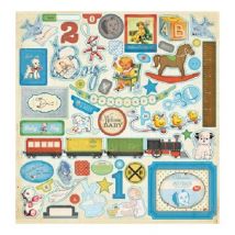 Embellissements Thème Vintage Bébé Garçon - American Crafts