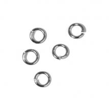 Anneaux, 4,6mm Ø, Argent, 1mm, 20 Pces - Rayher