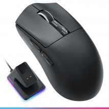 Souris Gamer Sans Fil À Écran Oniverse - 12 000 Dpi, 1 000 Hz - Dock De Charge - Vanguard Black