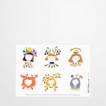 Les Stickers 12 Femmes De Julie Adore - Planche 2 - 18 X 13 Cm - Papier Recyclé - My 365