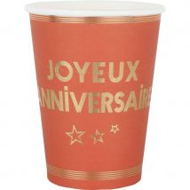 10 Gobelets Star D'Un Jour Terracotta - Santex