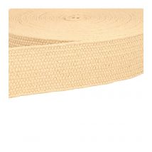 Bobine 15m Sangle Aspect Naturel Extensible Ecru - MyMercerie