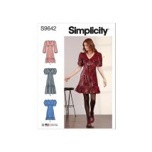 Patron Simplicity 9642 - Robe Du 32 Au 48 (fr) Taille N°fr 40-48