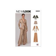 Patron New Look 6801 - Hauts, Shorts Et Pantalons Femme Taille N°fr 34-44 - NewLook