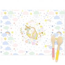 6 Sets De Table Licorne - Recyclable - Annikids
