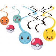 6 Guirlandes Spirales Pokémon - Amscan
