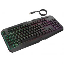 Swissten Clavier Gamer Pour Ordinateur Avec Éclairage Rgb Étanche Ipx4 Noir