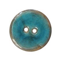 Boutons Coco Laqué 23 Mm X 2 - Union Knopf Bleu Turquoise - PrymUnionKnopf