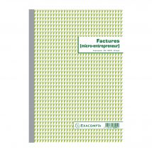 Manifold Factures Micro-entrepreneur 29,7x21cm 50 Feuillets Dupli Autocopiants - Motif| - X 5 - Exacompta