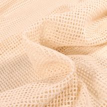 Tissu Filet Coton Grande Maille Naturel - Craftine