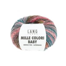 Pelote À Tricoter Mille Colori Baby – Lang Yarns - 100% Laine Mérinos Extrafine Aux Mille Nuances Colorées 211 Multicolore