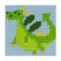 Kit Canevas Soudan Théodore Le Dragozore 15 X 15 Cm - Com'1 Idée Vert - Com 1 Idée