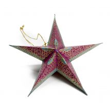 Etoile En Papier 5 Pièces Bleu/argent - Papertree