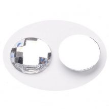 15 Perles Strass Cabochon Rond A Coller Acrylique Transparent 20 Mm - Creation Bijoux Perles - La boutique de Karine