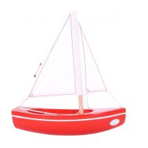 Le Sloop Rouge - Bateau En Bois 21cm - Maison Tirot