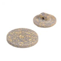 Lot De 6 Boutons Rond À Queue Écorces De Riz Gris Cendre - My mercerie