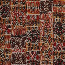 Tissu Viscose Ethnique Sur Fond Noir - Au Mètre - Craftine