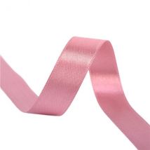 Bobine 25m Ruban Satin Double Face Vieux Rose Fabriqué En France - MyMercerie