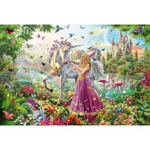 Puzzle Fee Avec Licorne Blanche Dans La Foret - 200 Pieces - Schmidt - Schmidt