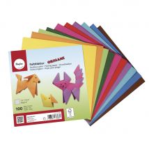 Origami Feuilles À Plier, Fsc Mix Credit, 15x15cm, 80g / M², 100 Feuilles - Rayher