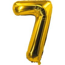 Ballon Aluminium - 30 Cm - Or - Chiffre 7 - P'tit Clown