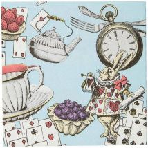 20 Petites Serviettes Alice Vintage Bleu - TALKING TABLES