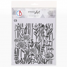 Pochoir Plastique Souple Réutilisable 24 X 22 Cm Ciao Bella Under The Ocean 001 - CIAO BELLA
